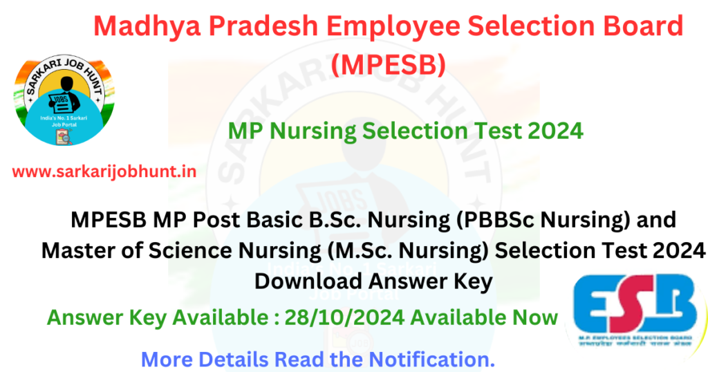 MP Nursing Selection Test 2024