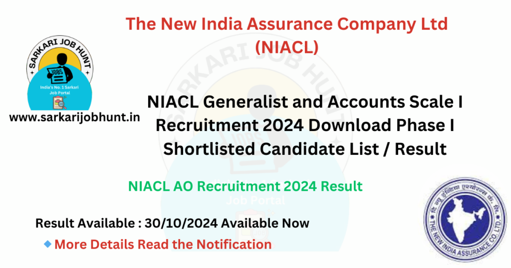 NIACL AO Recruitment 2024 Result